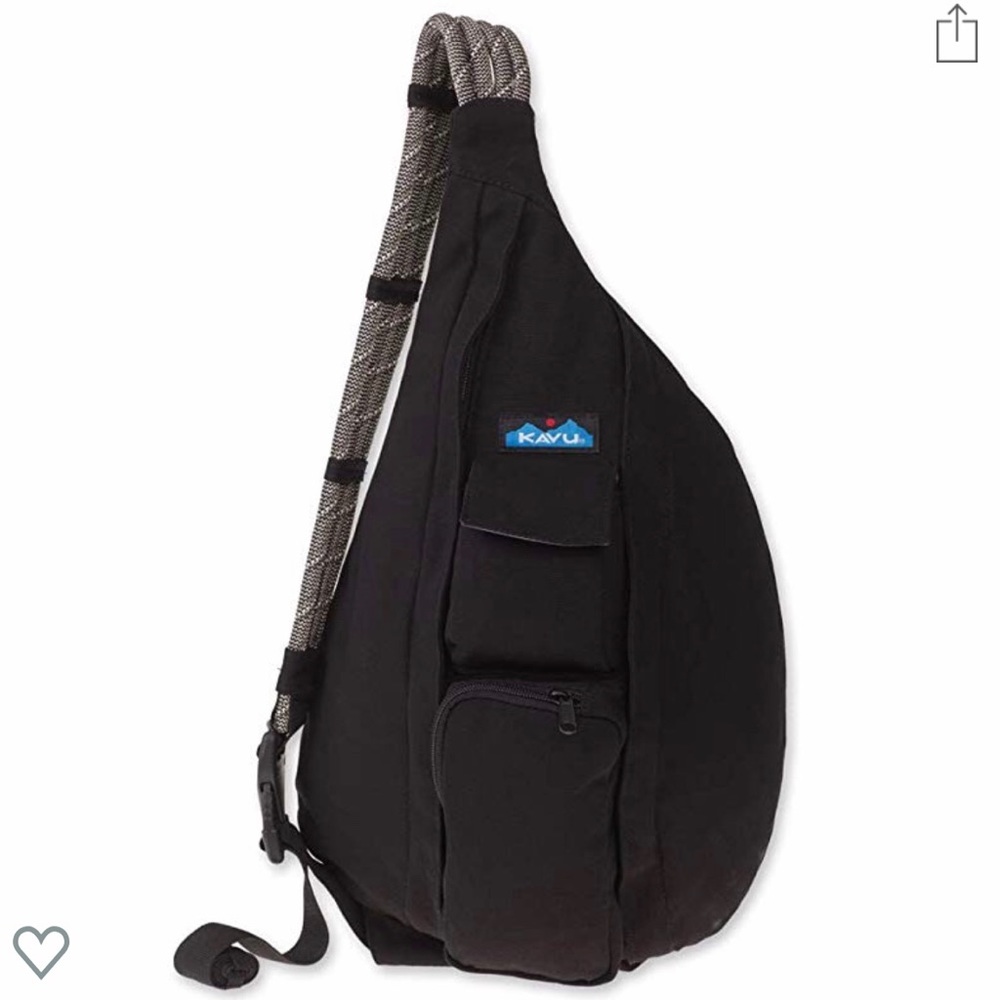 Kavu Black sling rope bag - used twice